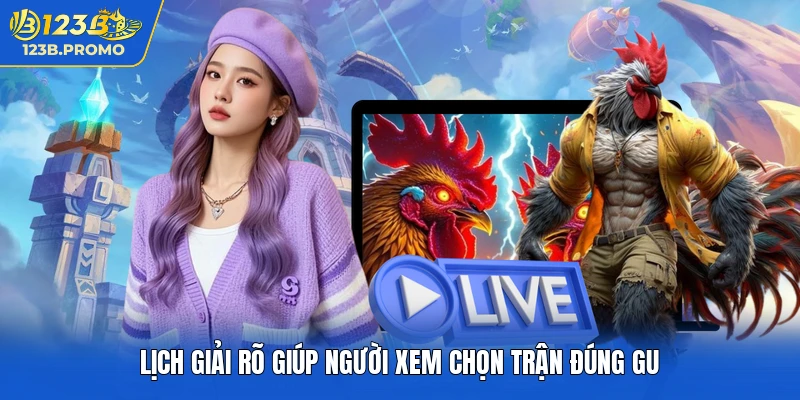 Lịch giải rõ giúp người xem chọn trận đúng gu